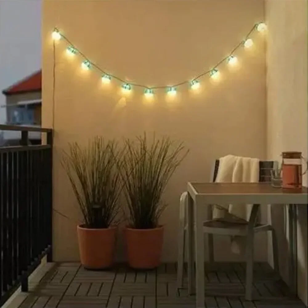 IKEA SOLVINDEN Solar String Light with 12 LED Lights, blue white